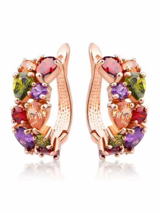 Anthropologie Jewelry - Mona Lisa Zircon Multi Gems Earrings.
